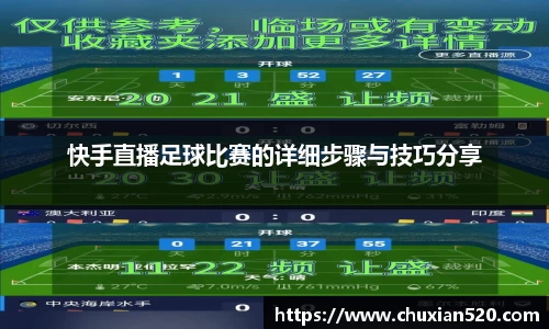 快手直播足球比赛的详细步骤与技巧分享